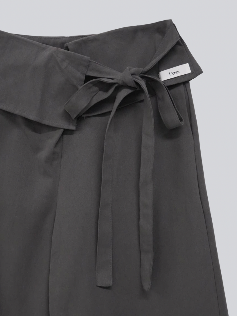 wrap layer wide pants