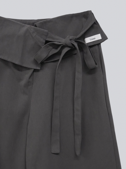 wrap layer wide pants
