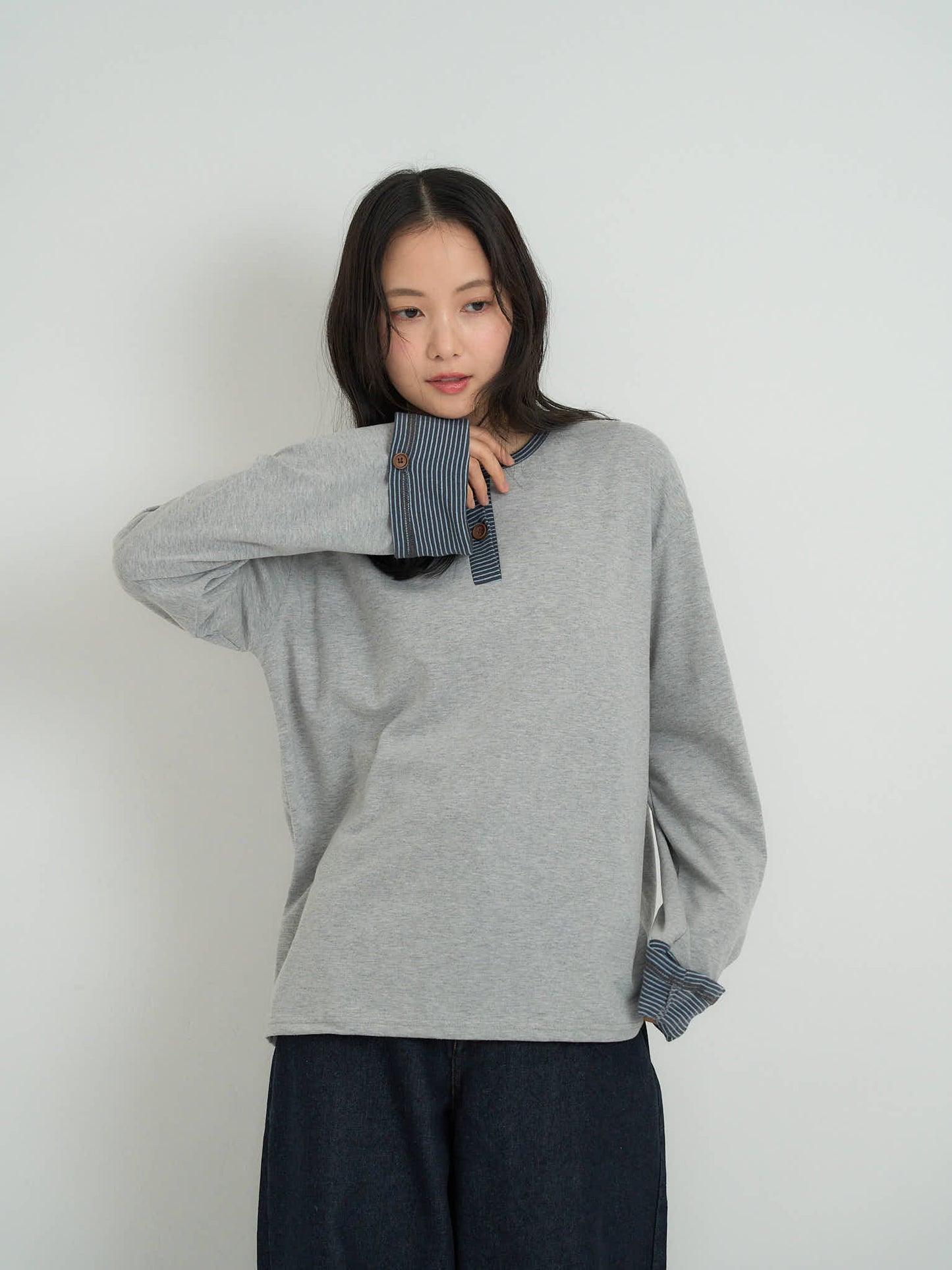 border henley long sleeve tee