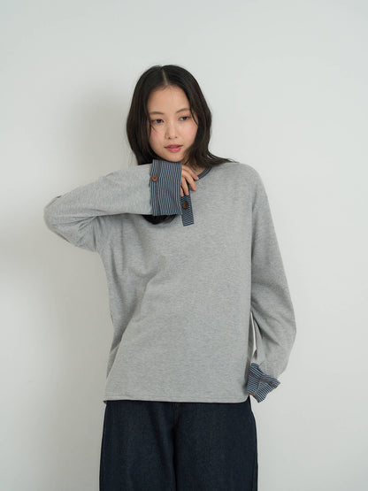 border henley long sleeve tee