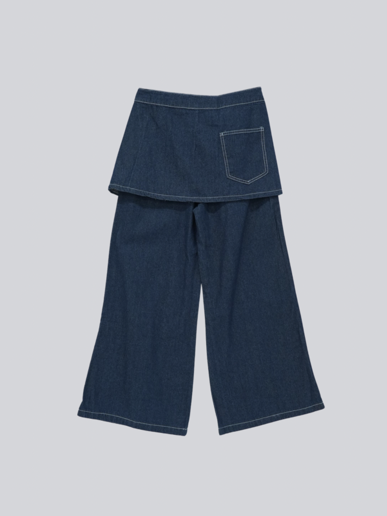 separate wrap design wide pants