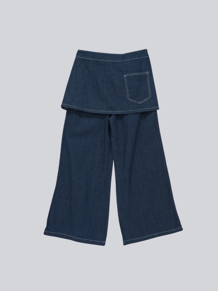 separate wrap design wide pants