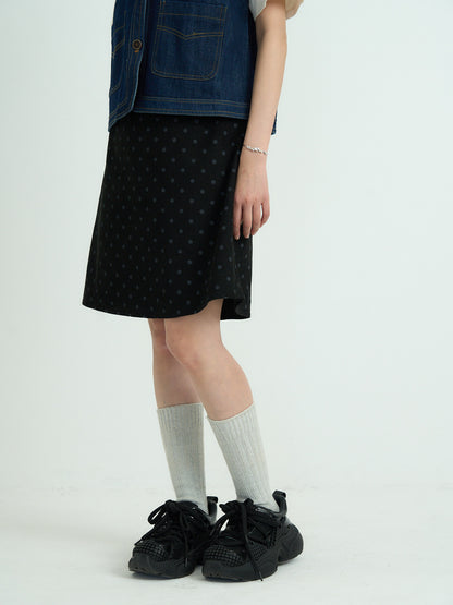 polka dot  midi skirt