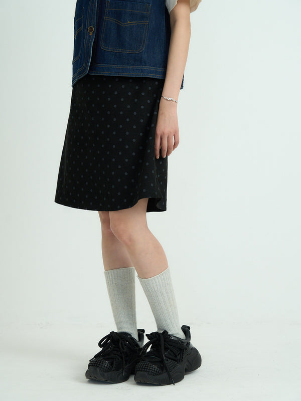 polka dot  midi skirt