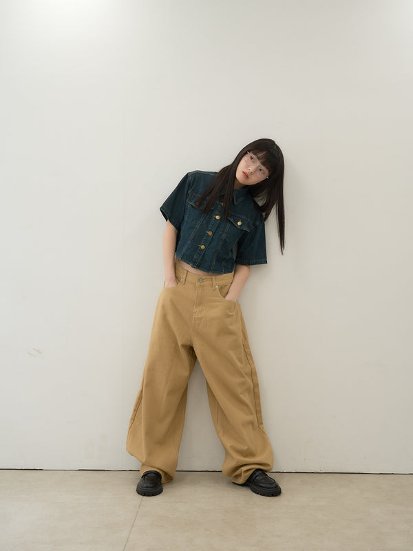 denim short jacket