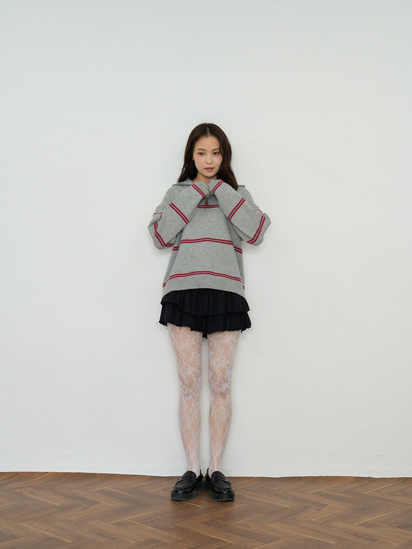 border half zip knit