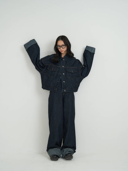 cropped denim jacket