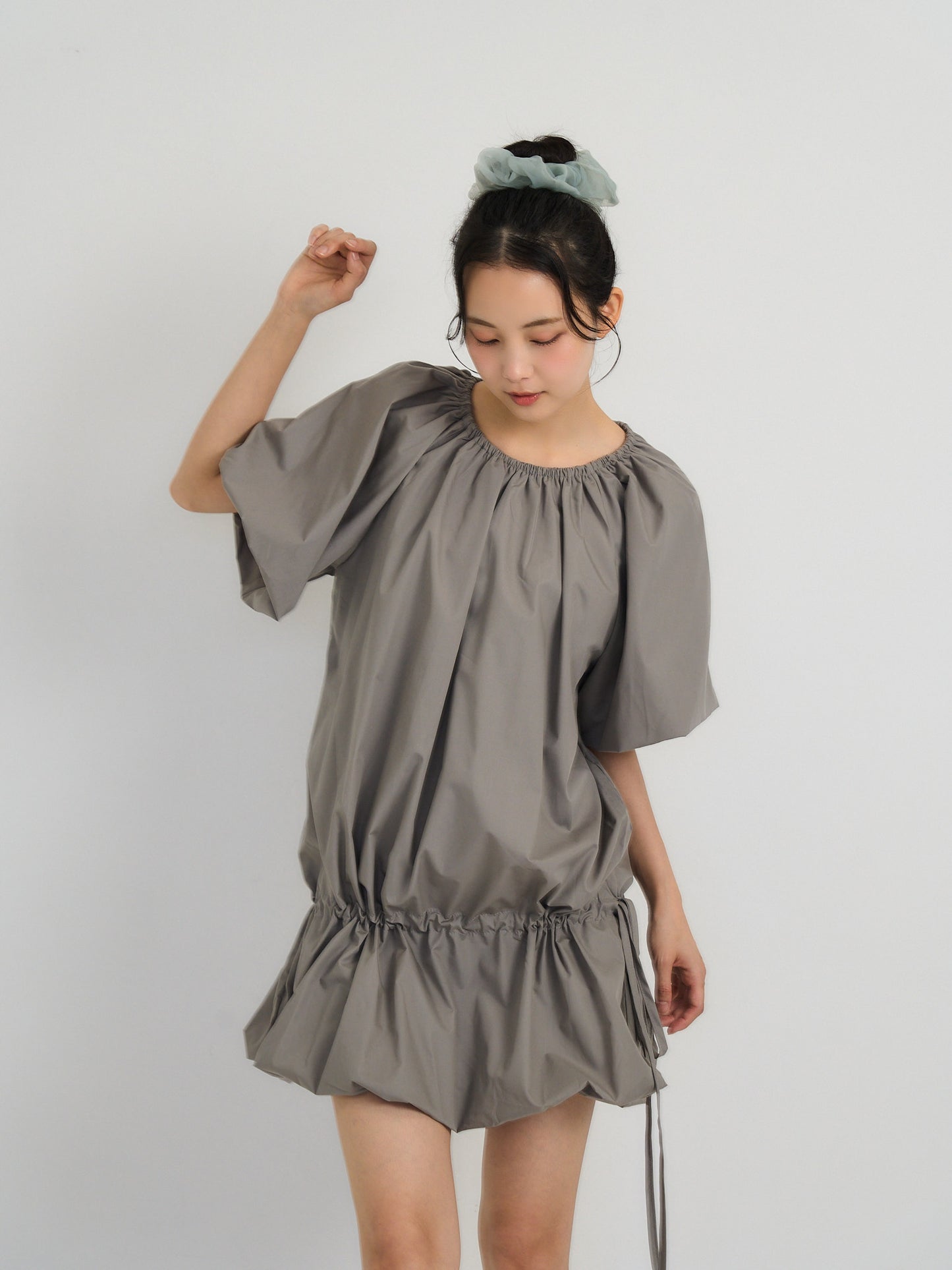 drawstring mini dress