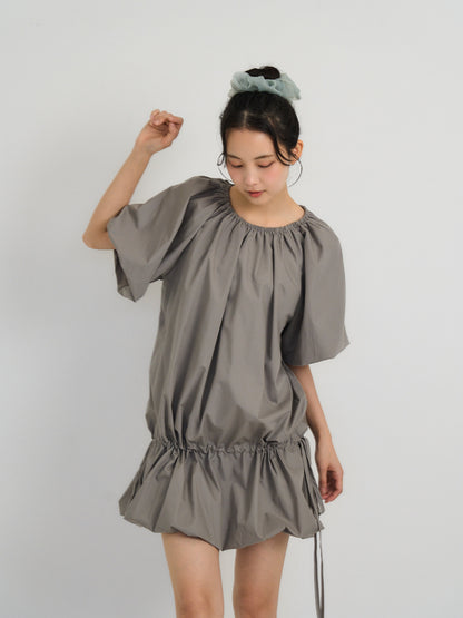 drawstring mini dress