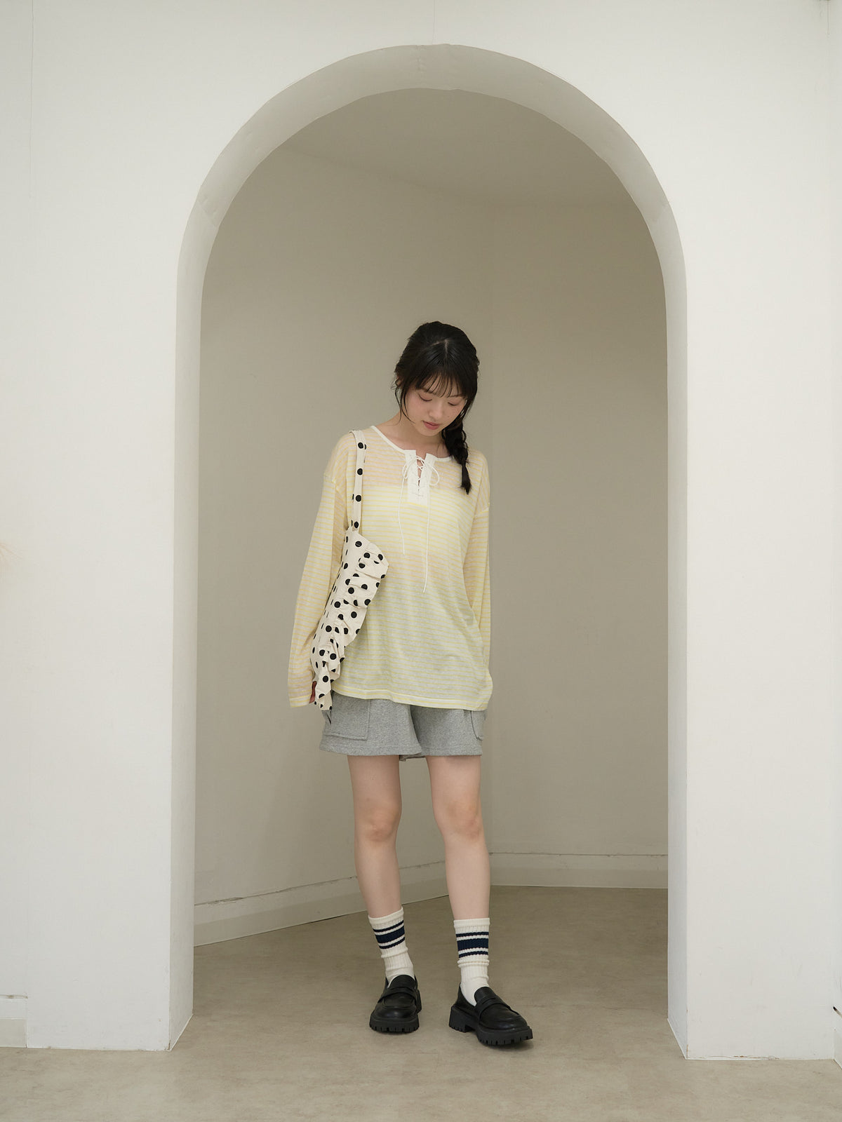 french border long sleeve knit