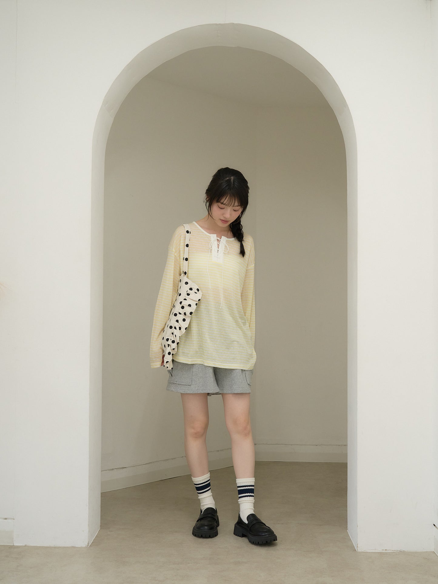 french border long sleeve knit