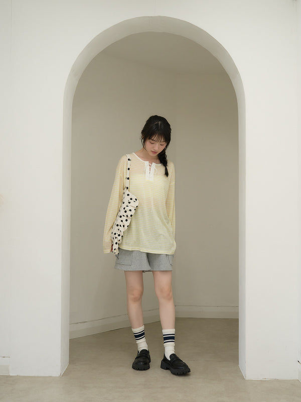 french border long sleeve knit
