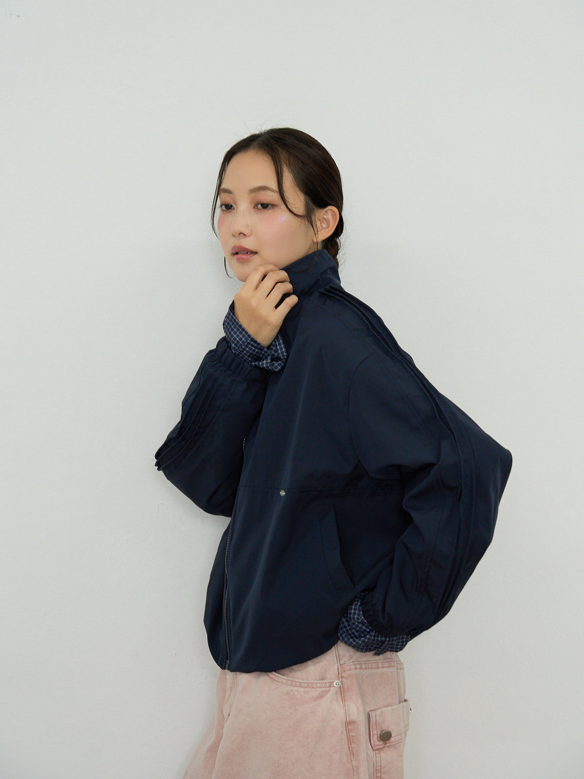 stand collar blouson