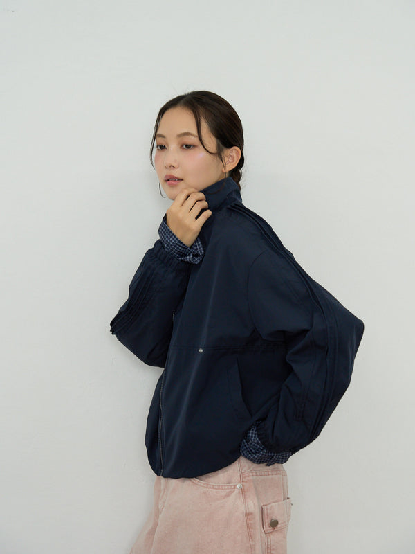 stand collar blouson