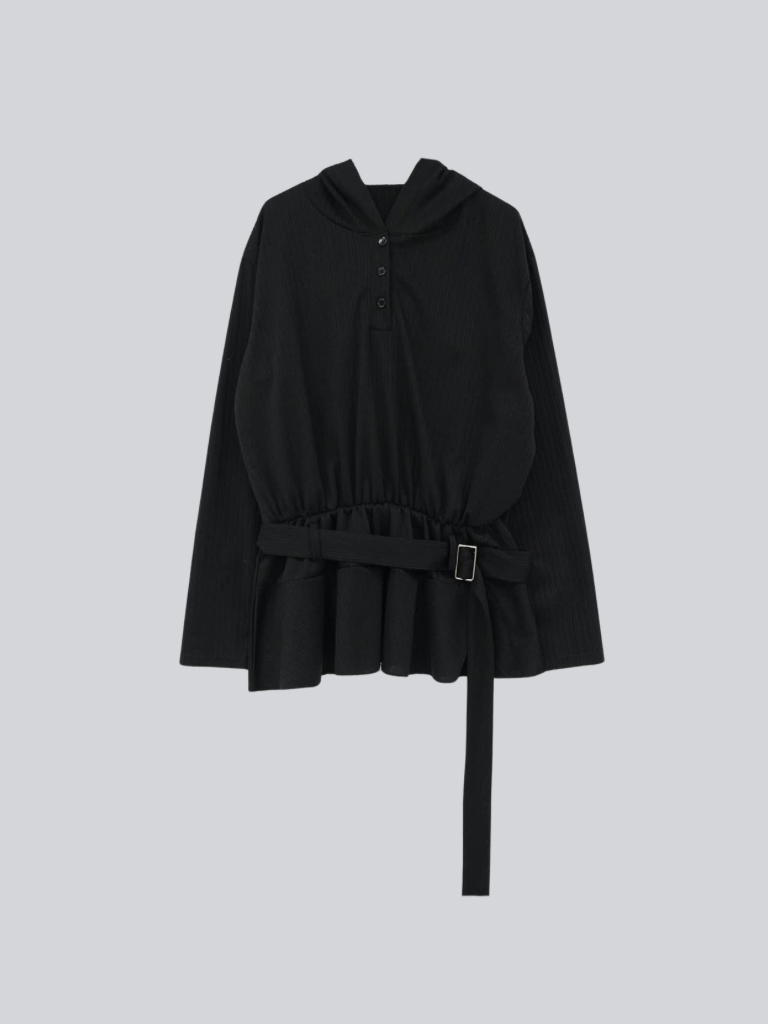 rib knit hoodie