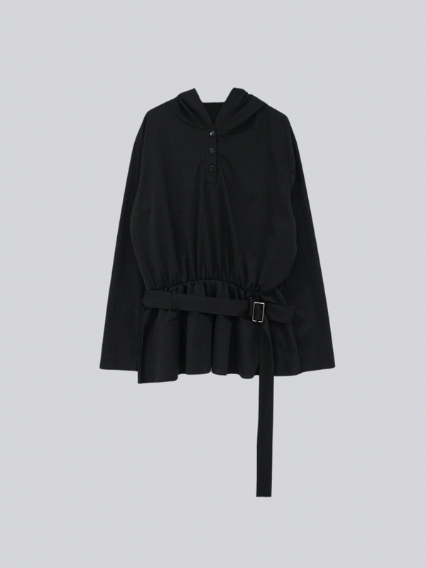 rib knit hoodie