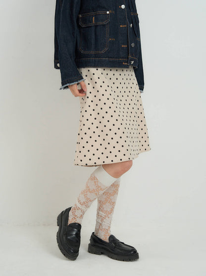 polka dot  midi skirt