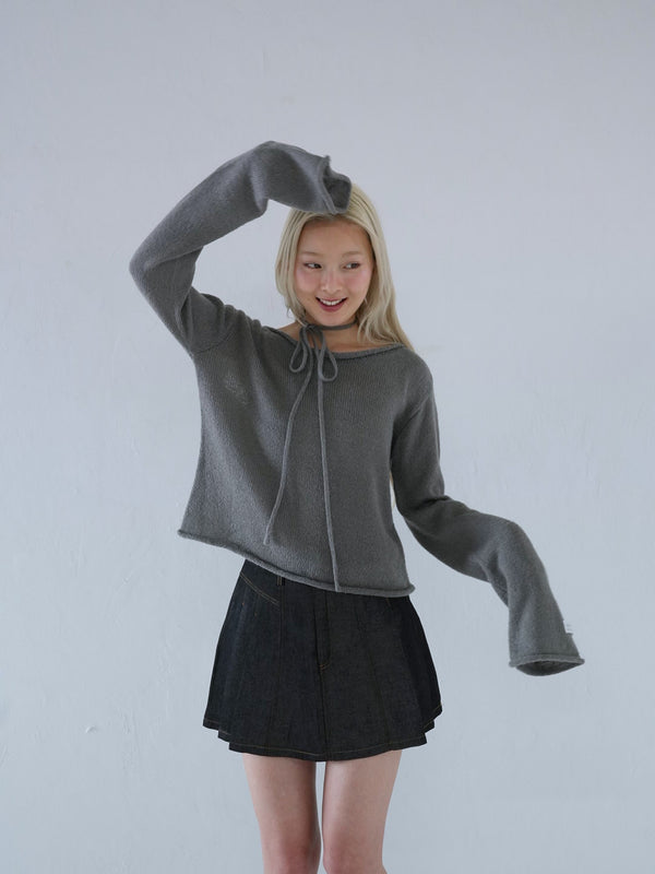 tie ribbon knit