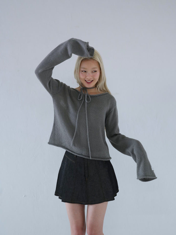 【 10月中旬発送予定 】tie ribbon knit