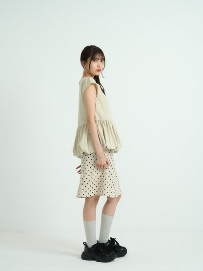 polka dot  midi skirt