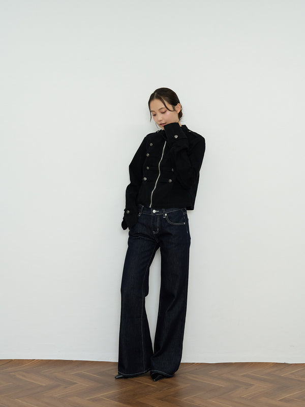 napoleon button short jacket