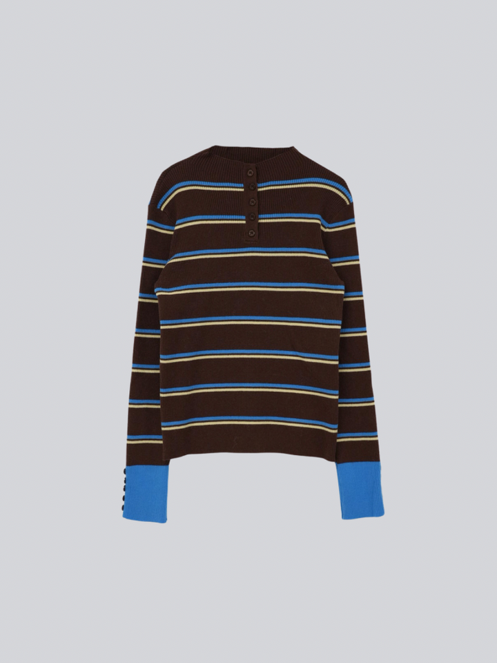 border rib knit  top