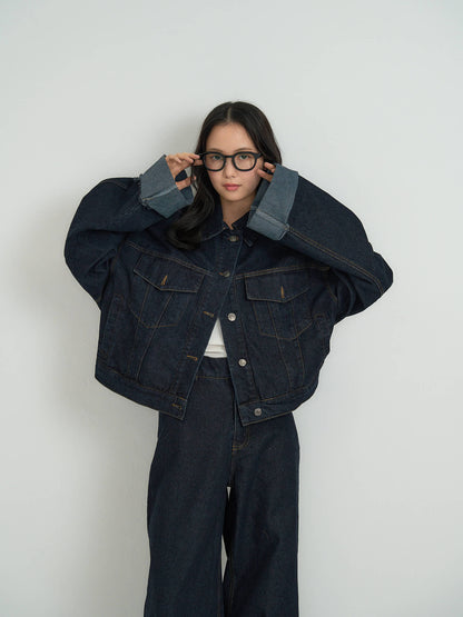 cropped denim jacket