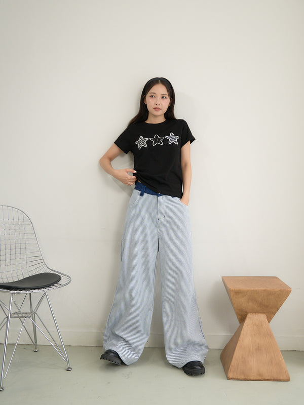 star patch tee