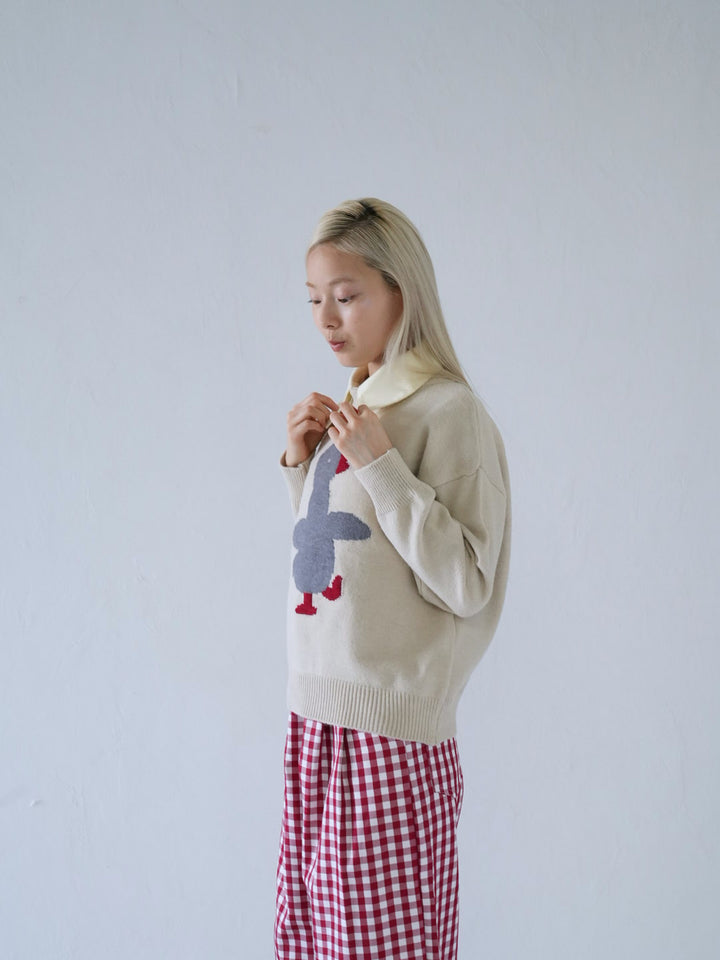 【 10月上旬発送予定 】duck knit sweater