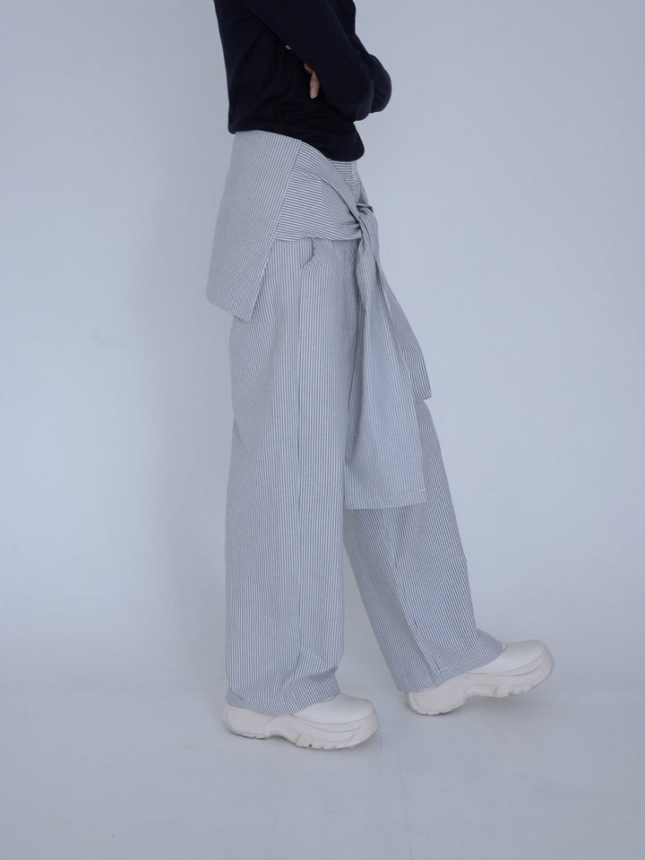 【8月26日発送予定】waist ribbon wide pants