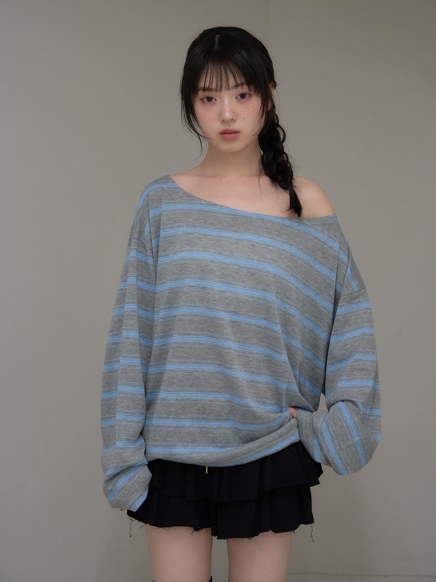 long sleeve border tee