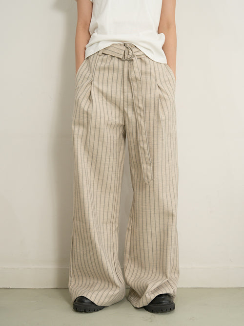 stripe wide pants