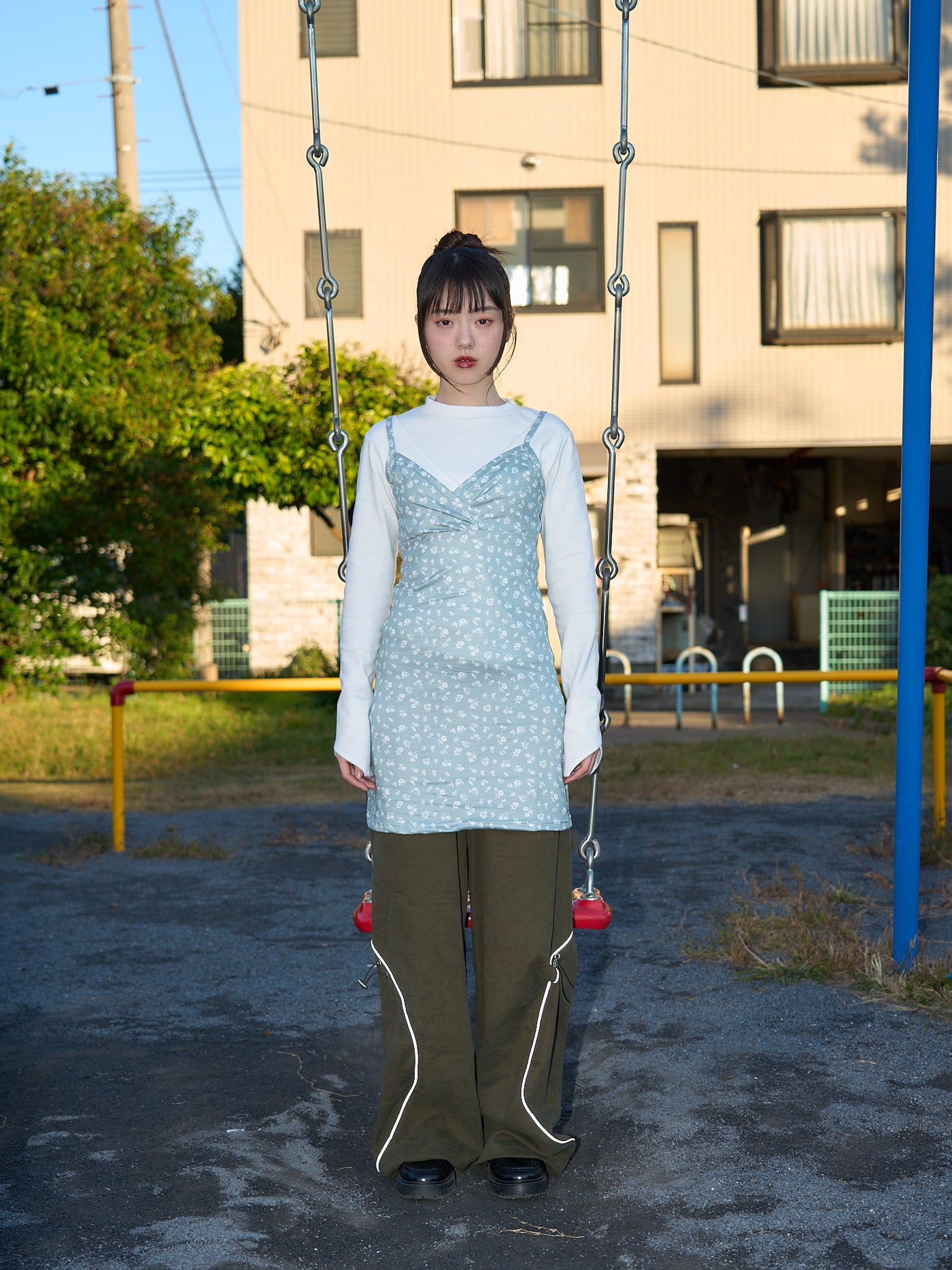 小花柄 キャミワンピース カジュアルガーリー レディース Uenui