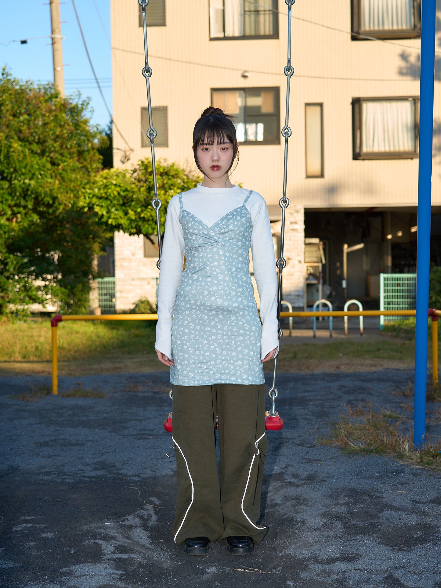 小花柄 キャミワンピース カジュアルガーリー レディース Uenui