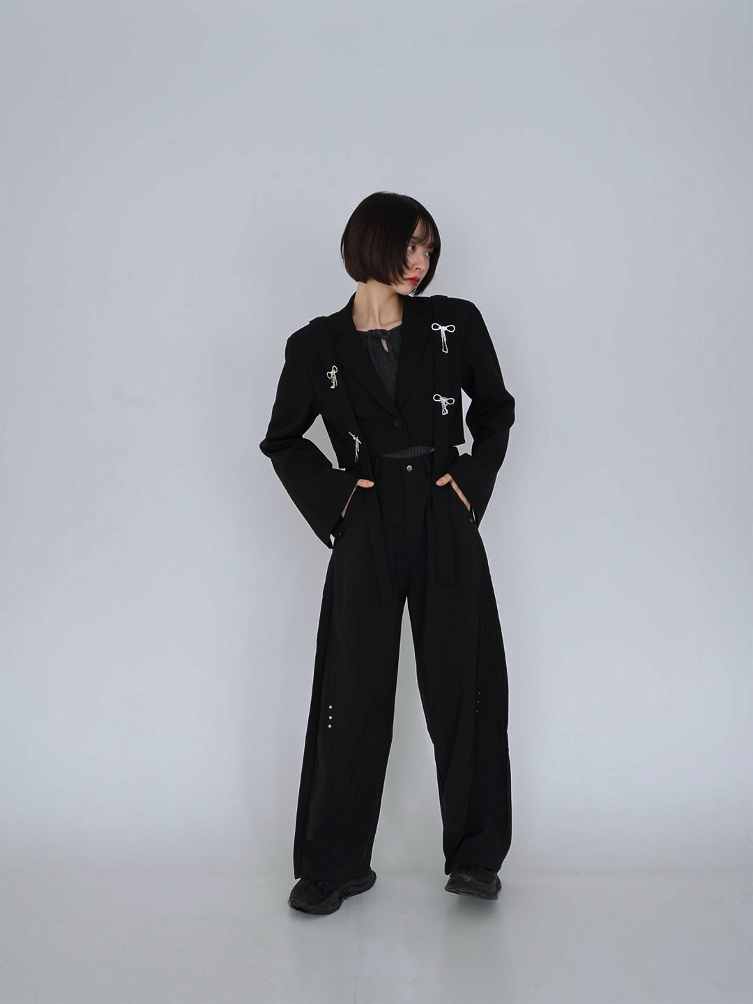 【8月29日発送予定】stitched wide pants
