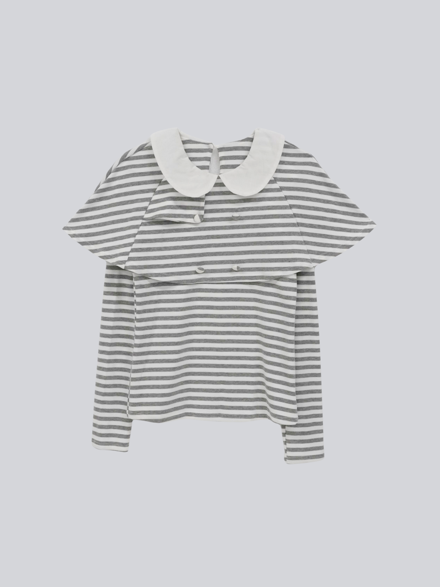 border doll collar cape sleeve top