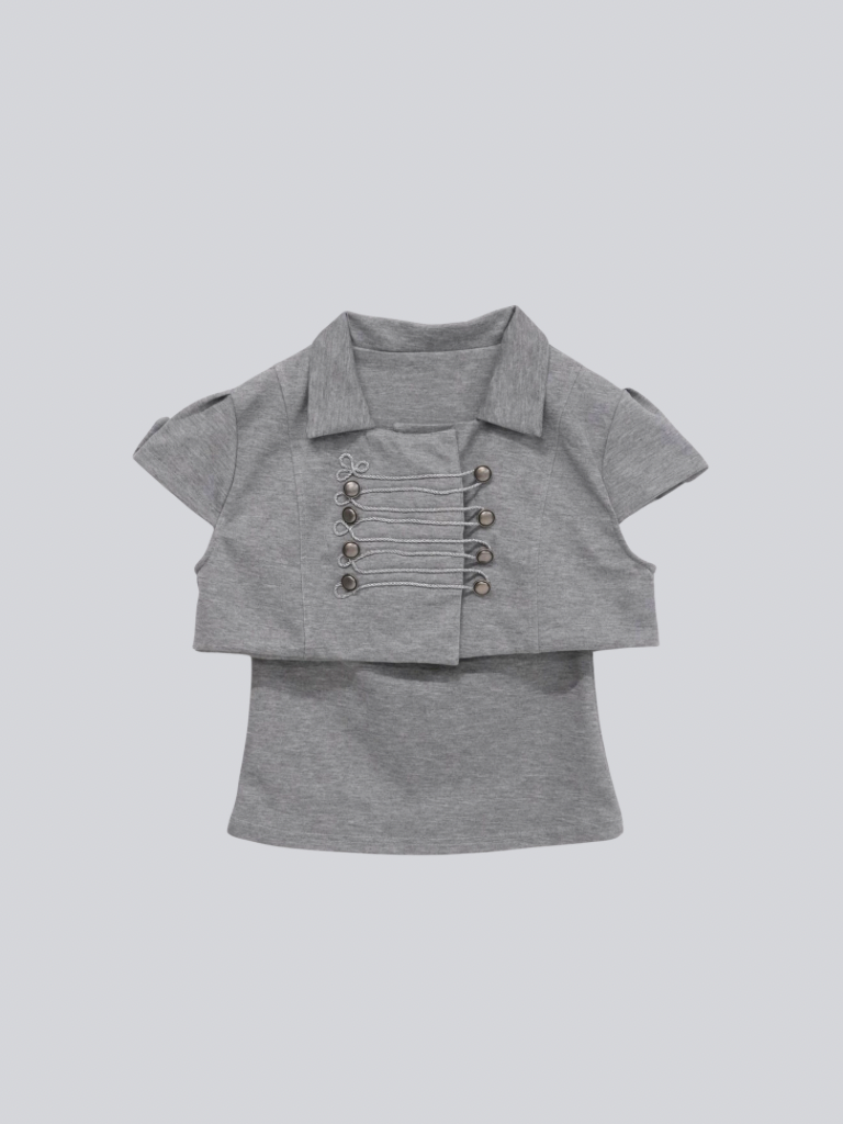 double button short jacket