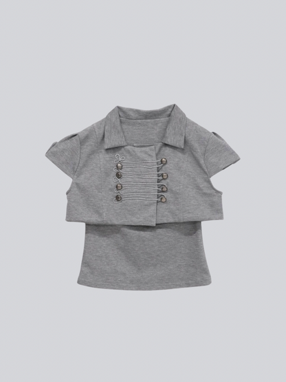 double button short jacket