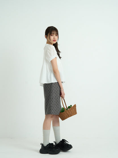 polka dot  midi skirt