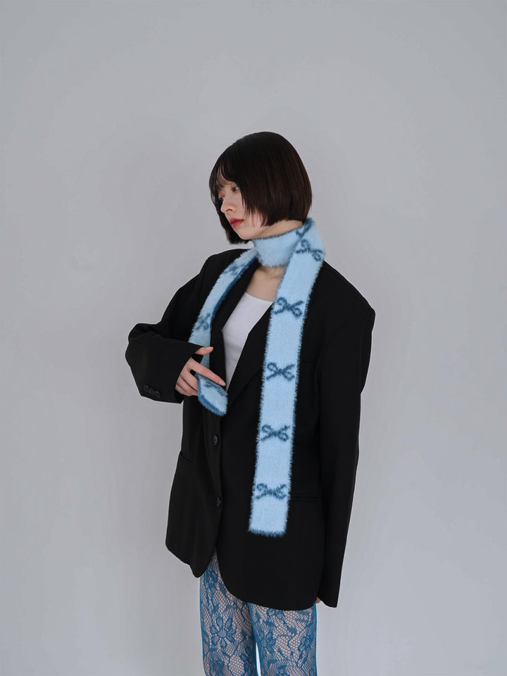 ribbon fur scarf