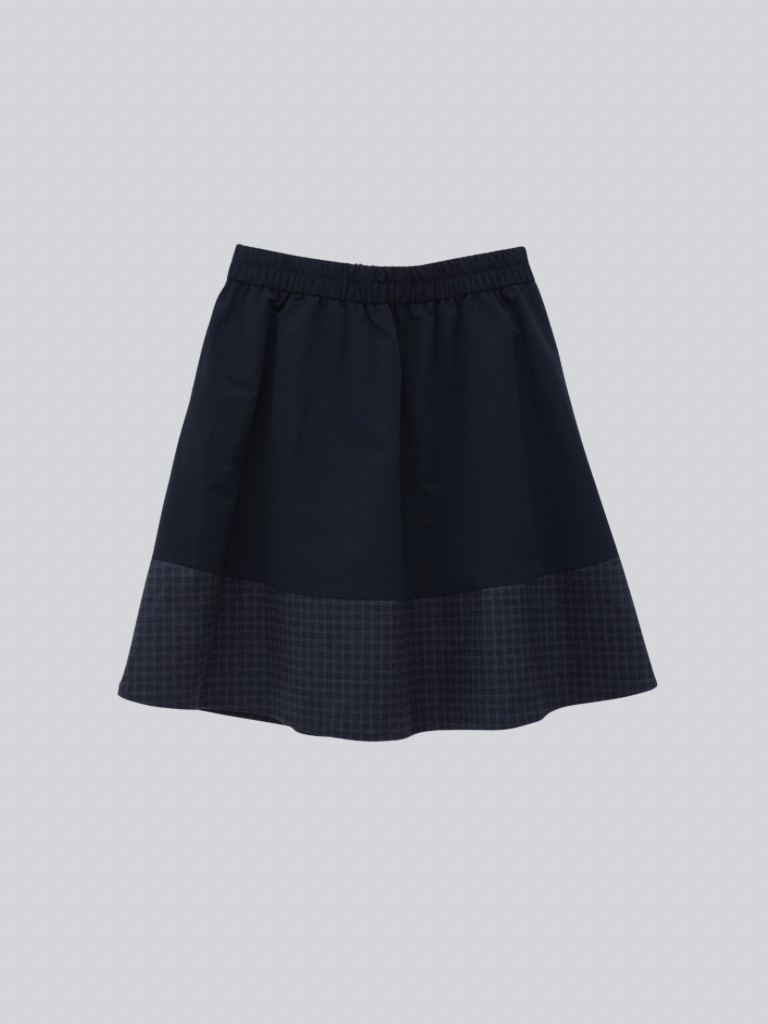 check vest & skirt set