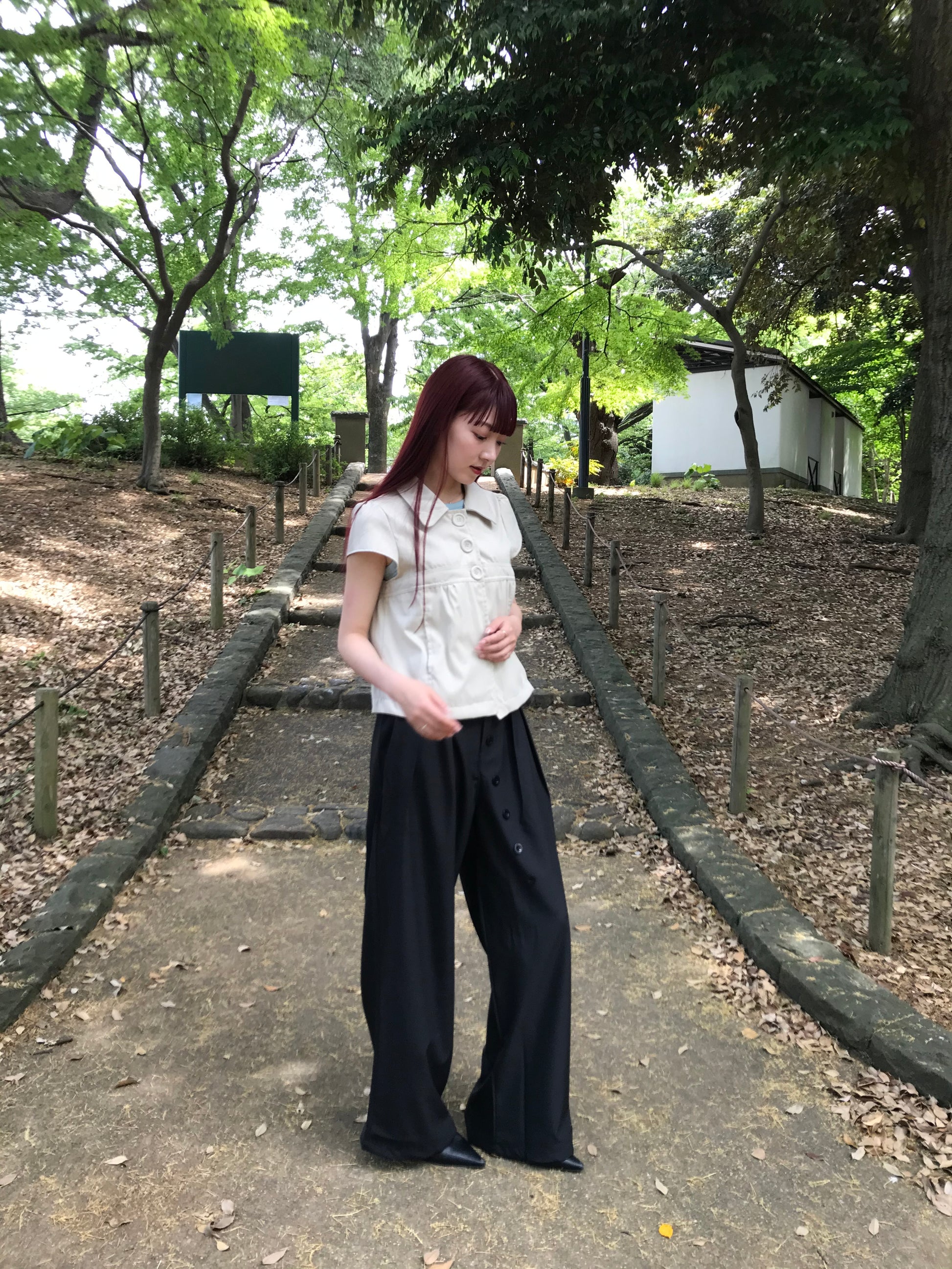 アシンメトリー ワイドパンツ 大人カジュアル レディース Uenui
