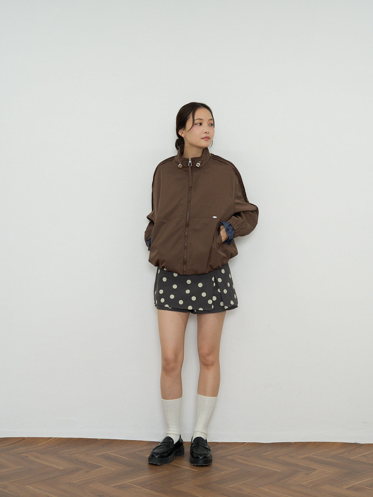stand collar blouson