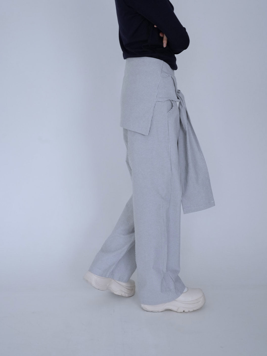 【8月26日発送予定】waist ribbon wide pants
