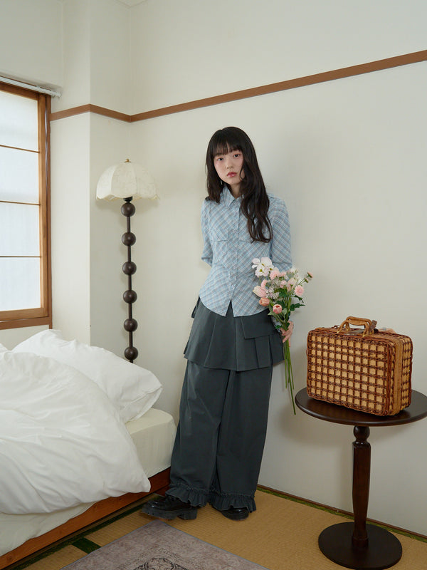 チェックシャツ ブラウス 大人カジュアル レディース Uenui