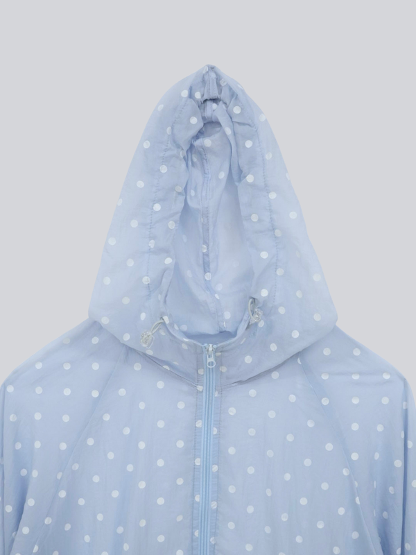 dot sheer hoodie
