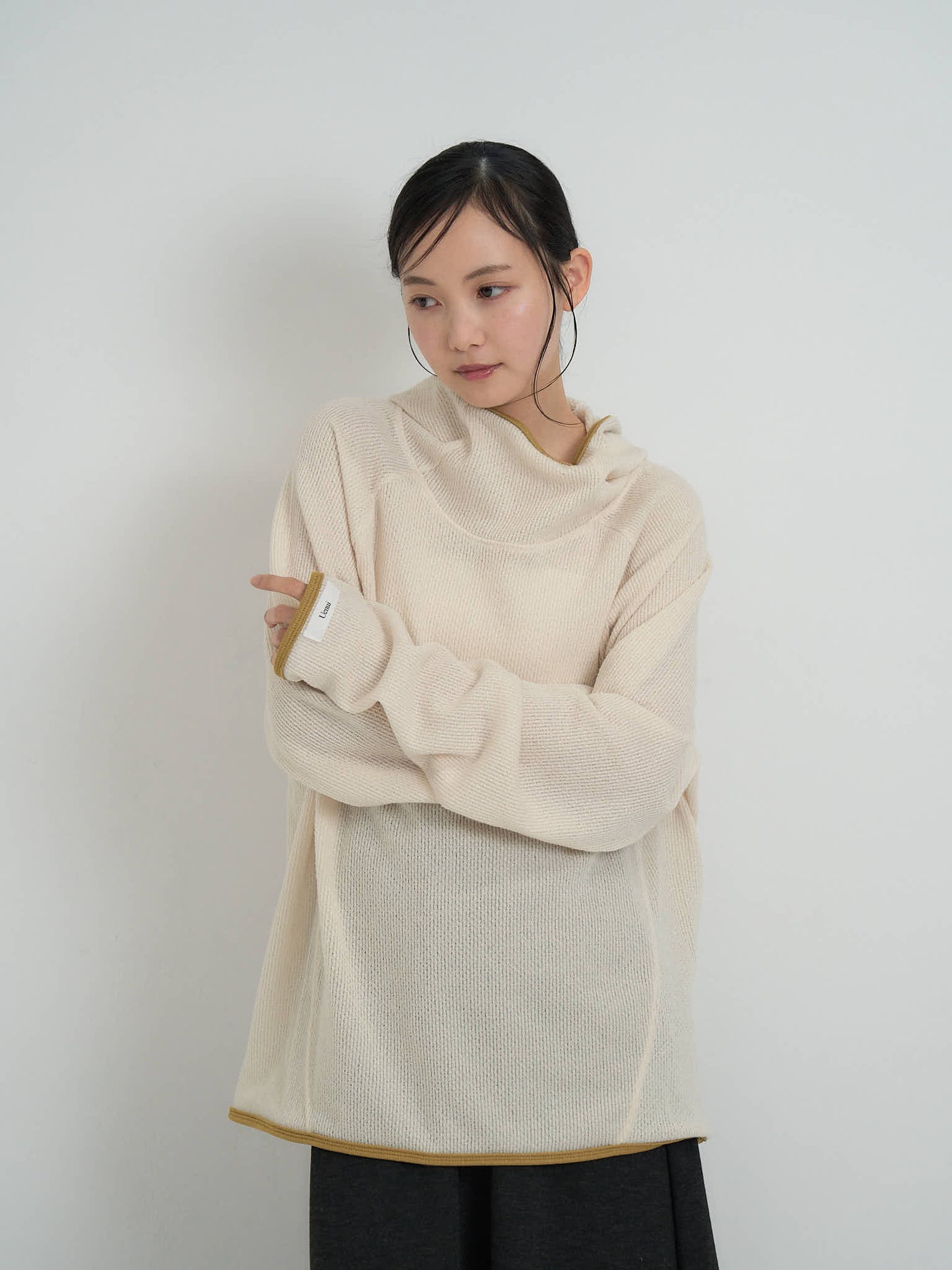 contrast trim ribbed foodie