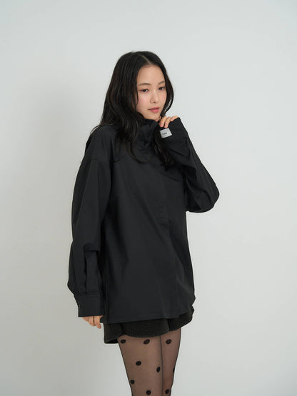 stand collar oversize shirt