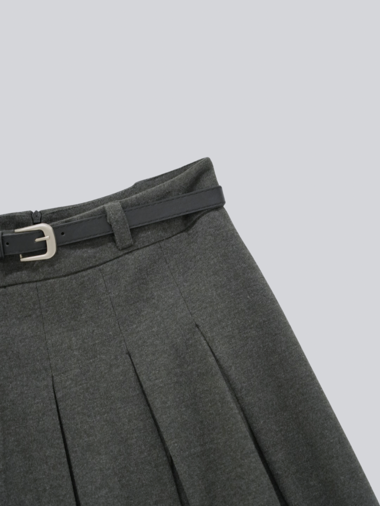 classic midi pleated skirt