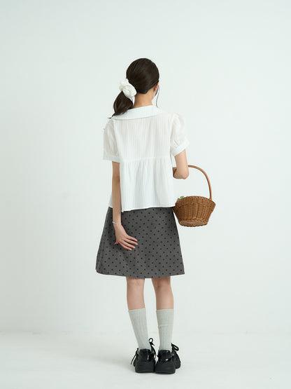 polka dot  midi skirt